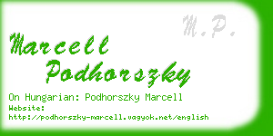 marcell podhorszky business card